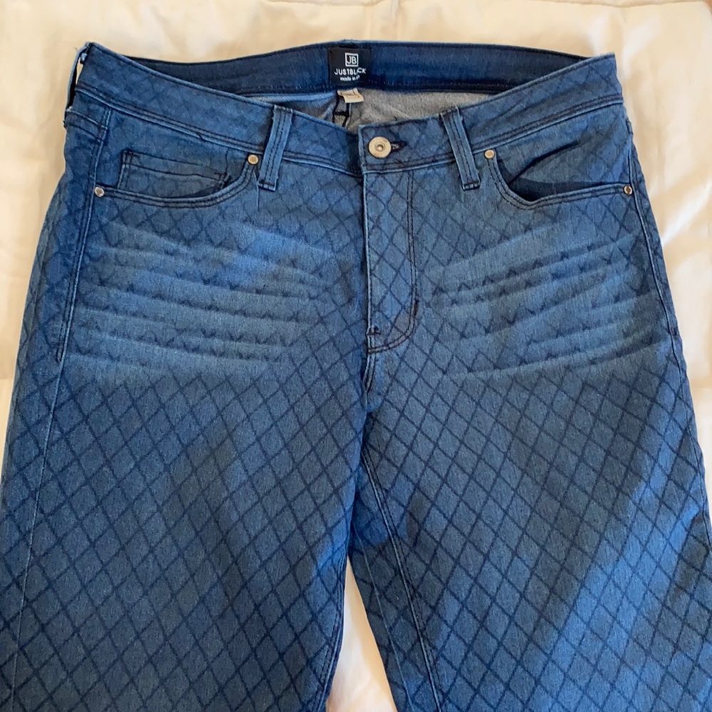 Just Black denim blue with pattern skinny jeans 31